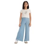 DeFacto Fitilli Kaşkorse 2'li Takım Baskılı Kısa Kollu Tişört Geniş Bol Paça Pantolon Kız Çocuk, 9/10 Yaş (140cm)
