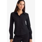 DeFacto Fitted Bengalin Gömlek, S, I5278AZ26SP, Siyah, Kadın