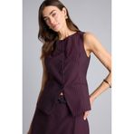 DeFacto Fitted Bisiklet Yaka Yelek, 36, Fitted Bisiklet Yaka Yelek, Bordo-BR455, Kadın