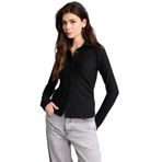 DeFacto Fitted Bürümcük Uzun Kollu Gömlek, M, F9284AX25AU, Siyah-BK81, Kadın