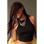 DeFacto Fitted Halter Yaka Fitilli Kaşkorse Basic Atlet, XS, U0357AZ23SM, Siyah, Kadın