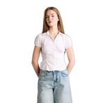 DeFacto Fitted Kısa Kollu Gömlek, XS, H3019AX26SP, Beyaz, Kadın