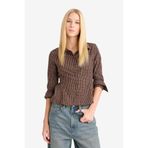 DeFacto Fitted Poplin Uzun Kollu Gömlek, XS, G1004AX25AU, Kahve-BN130, Kadın