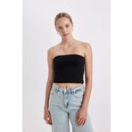 DeFacto Fitted Straplez Bluz D4891AX24HS