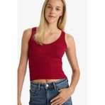 Defacto Fitted V Yaka Fitilli Kaşkorse Atlet G1346ax25aubr43 Bordo