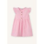 DeFacto Flamlı Poplin Elbise Kız Bebek Z7402A226SM - 12 - 18 Ay - Pembe-PN171