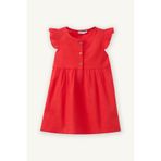 DeFacto Flamlı Poplin Kırmızı Kız Bebek Elbise Z7402A2/RD63