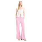 DeFacto Flare Fit Beli Lastikli Bürümcük Pantolon, 40, E9942AX25SMPN444-1013002, Pembe, Kadın