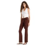 DeFacto Flare Fit Normal Bel Bağlamalı Standart Boy Pantolon, XS, F8196AX25SM, Kahve-BN341, Kadın