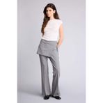 DeFacto Flare Fit Normal Bel Standart Boy Pantolon, 34, G9501AX26SP, Gri-GR394, Kadın