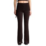 DeFacto Flare Fit Pantolon Kahve, M, G9826AX26SP, Kahve-BN267, Kadın