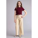 Defacto G7047a8bg359 Bej Wıde Leg Pantolon Kız Çocuk