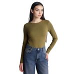 DeFacto G8256AX26SP KH463 Haki Slim Fit Basic Modal Kadın Tişört