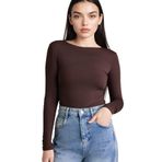 DeFacto G9201AX26SP BN116 Kahve Slim Fit Basic Kadın Tişört