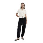 DeFacto Gabardin Jogger Pantolon Basıc Normal Bel Kargo Cepli Siyah, 10-12 Yaş, B0454AX23AU, Siyah-BK27, Kız Çocuklar