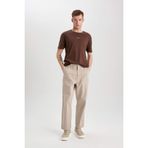 DeFacto Gabardin Pantolon Baggy Fit Bol Rahat Kesim Cepli Düz Paça, 32/32, B4762AX24SP, Gri-GR302, Kadın