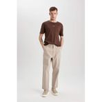 DeFacto Gabardin Pantolon Baggy Fit Bol Rahat Kesim Cepli Düz Paça, 36/32, B4762AX24SP, Gri-GR302, Kadın