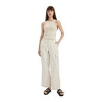 DeFacto Gabardin Pantolon Wide Leg Kargo Cepli Normal Bel Basıc Standart Boy, 42, C5974AX24SP, Bej-BG802, Kadın