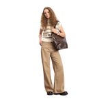 DeFacto Gabardin Pantolon Wide Leg Yüksek Bel Geniş Bol Paça, 34, E1794AX24WN, Bej-BG633, Kadın