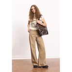 DeFacto Gabardin Pantolon Wide Leg Yüksek Bel Geniş Bol Paça Bej, 36, E1794AX24WN, Bej-BG633, Kadın
