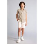 DeFacto Gabardin Şort Erkek Çocuk, 8-9 Yaş, C2955A826SM, Ekru-ER37, Erkek Çocuk