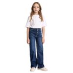 DeFacto Geniş Paça Jean Pantolon Kız Çocuk, 9-10 Yaş, G9585A826SP, Mavi-NM34, Kız çocuk