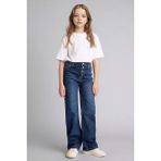 DeFacto Geniş Paça Jean Pantolon Kız Çocuk G9585A826SP - Mavi-NM34 - 8 - 9 Yaş