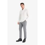 DeFacto Gri Tailored Fit Esnek Kumaş Pantolon, 30/32, C7508AX25AU, Gri-GR377, Erkek