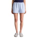 DeFacto H5427AX26SM Mavi-BE773 Kadın Regular Fit Kısa Boy Gofre Dokulu Şort