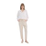 DeFacto Harem Belmando Kumaş Pantolon Cepli Normal Bel Basıc Paça, 40, L3164AZ25SM, Bej, Kadın