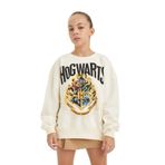 DeFacto Harry Potter Oversize Geniş Kalıp Bisiklet Yaka Sweatshirt Kız Çocuk, 5-6 Yaş, D3861A824AU, Ekru-ER99, kız-çocuk