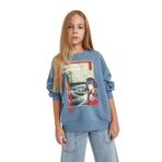 Defacto Hatsune Miku Relax Fit Bisiklet Yaka İçi Yumuşak Tüylü Sweatshirt Kız Çocuk, 9-10 Yaş, D1120A824AU, İndigo-IN242, kız-çocuk, 9/10 Yaş (140cm)