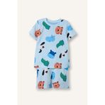 DeFacto Hayvan Baskılı 2li Pijama Açık Mavi Takımı Erkek Bebek H7902A526HS