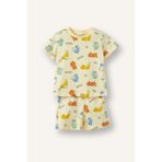 DeFacto Hayvan Baskılı Kısa Kollu Üst Şort Alt 2li Pijama Takımı Erkek Bebek H7901A526HS
