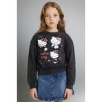Defacto Hello Kitty Overshirt Fit Bisiklet Yaka Sweatshirt Kız Çocuk, 9-10 Yaş, G3239A825WN, Antrasit-AR154, kız-çocuk, 9/10 Yaş (140cm)