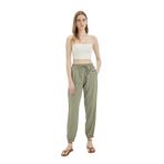 DeFacto Jogger Cepli Normal Bel Bilek Boy Viskon Pantolon Yeşil 32