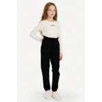 DeFacto Jogger Fıt Penye Pantolon Kız Çocuk (26 Sp) - Black - Dropsuz - 5 - 6 Yaş