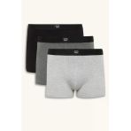 Defacto K7635 Siyah Regular Fit 3'Lü Boxer