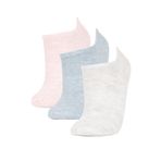 DeFacto Kadın 3lü Pamuklu Sneaker Çorap