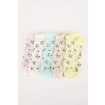 DeFacto Kadın 5li Pamuklu Patik Çorap