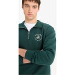 DeFacto Kadın Boxy Fit Dik Yaka Fermuarlı Yeşil-GN536 E9416AX25AU Sweatshirt Modern Tasarım - 2XL
