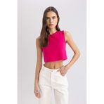 DeFacto Kadın Crop Basıc Atlet Pembe, XS, C6205AX24SM, Pembe-PN214