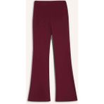 DeFacto Kadın Flare Fit Yüksek Bel Ribana Sporcu Pantolon Bordo Polyester Standart Boy - Bordo-BR170