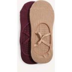 DeFacto Kadın Kaydırmaz Taban 2'li Pamuklu Pilates Bordo Çorabı Y6624AZNS - 36 - 40 - Bordo-BR2