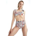 DeFacto Kadın Nefes İstanbul X Defacto Regular Fit Desenli Bikini Altı, Turuncu, Small