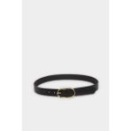 DeFacto Kadın Oval Toka Suni Deri Günlük Kemer H5065AXNS - 100 cm - Siyah-BK27