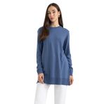 DeFacto Kadın Regular Fit Bisiklet Yaka Tunik, Lacivert, 3XL T-shirt