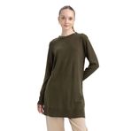 DeFacto Kadın Regular Fit Bisiklet Yaka Tunik, Yeşil, L