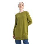 DeFacto Kadın Regular Fit Bisiklet Yaka Tunik, Yeşil, M