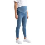 DeFacto Kadın Skinny Fit Standart Hamile Pantolon, Açık Mavi, 36